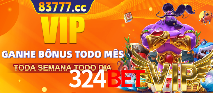 Banner promocional do 324BET oferecendo 100% de recompensas adicionais contínuas para quem fizer o login diário (Daily sign-in), com um mascote de coelho.