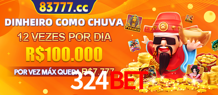Banner do programa de recompensas Recomende para amigos do 324BET, detalhando os bônus por convidar amigos, com prêmios que chegam a R$288.888.